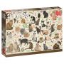 Puzzle 1000 Collection Francien Van Westering Les Chats - IkaIpaka Royan