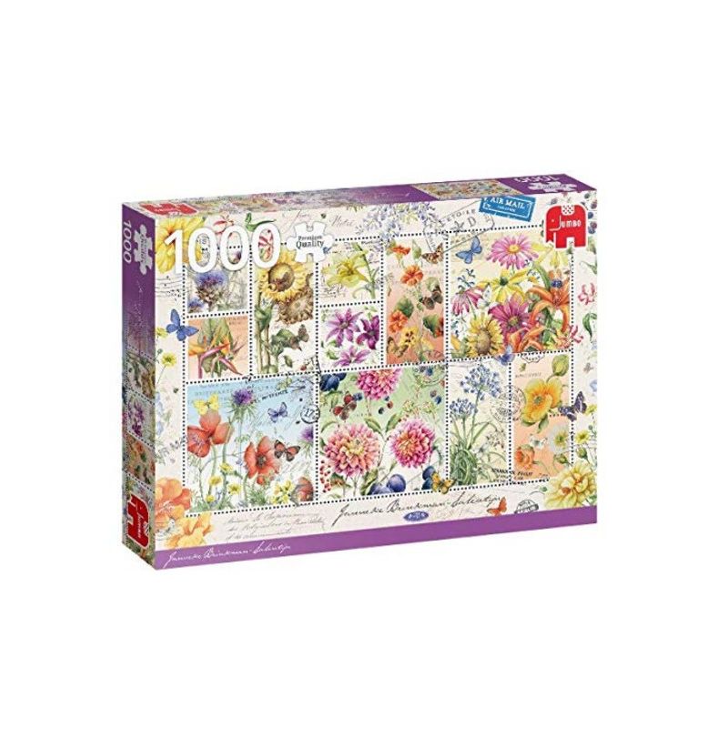 Puzzle 1000 Collection Janneke Brinkman Timbres Fleurs d'été - IkaIpaka Royan