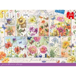 Puzzle 1000 Collection Janneke Brinkman Timbres Fleurs d'été - IkaIpaka Royan