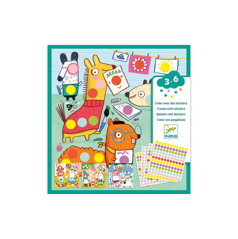 Stickers des petits - Avec des gommettes rondes - IkaIpaka Royan