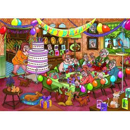 Puzzle 1000p Wasgij Mystery 16 Anniversaire surprise ! - IkaIpaka Royan