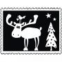 Tampon Bois Courrier de Noël Elan - IkaIpaka Royan