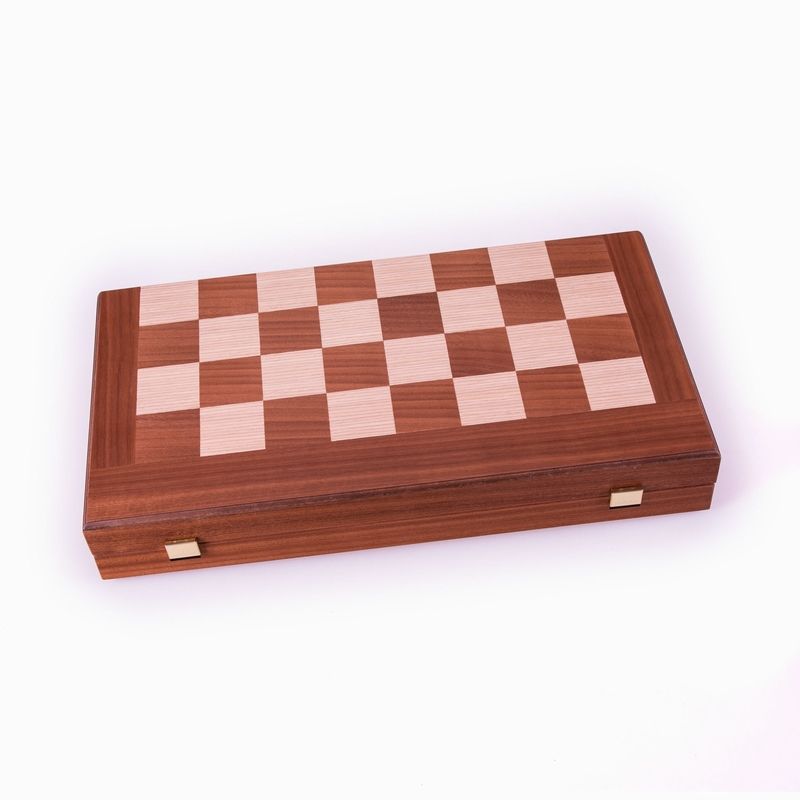 Echecs Backgammon 38 cm Acajou - IkaIpaka Royan