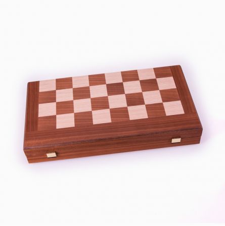 Echecs Backgammon 38 cm Acajou - IkaIpaka Royan