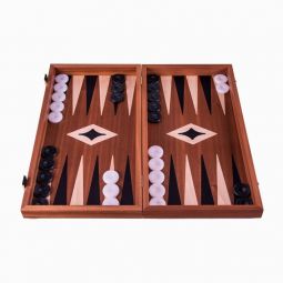 Echecs Backgammon 38 cm Acajou - IkaIpaka Royan