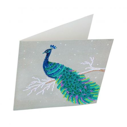 Crystal Art Carte Paon - IkaIpaka Royan