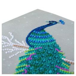 Crystal Art Carte Paon - IkaIpaka Royan