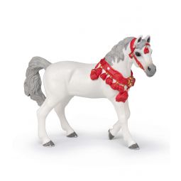 Cheval Arabe Blanc en tenue de parade Papo - IkaIpaka Royan