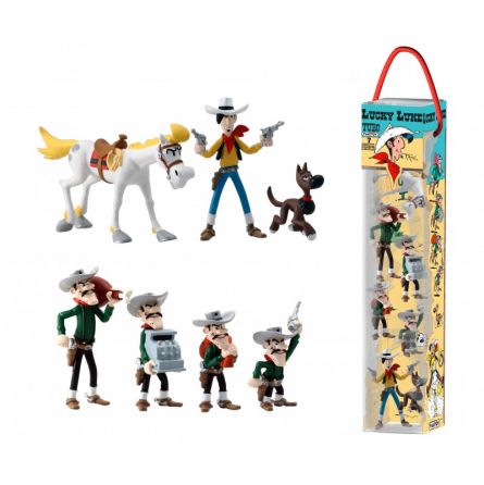 Tubo Lucky Luke 7 figurines PLASTOY Ikaipaka jeux & jouets Royan