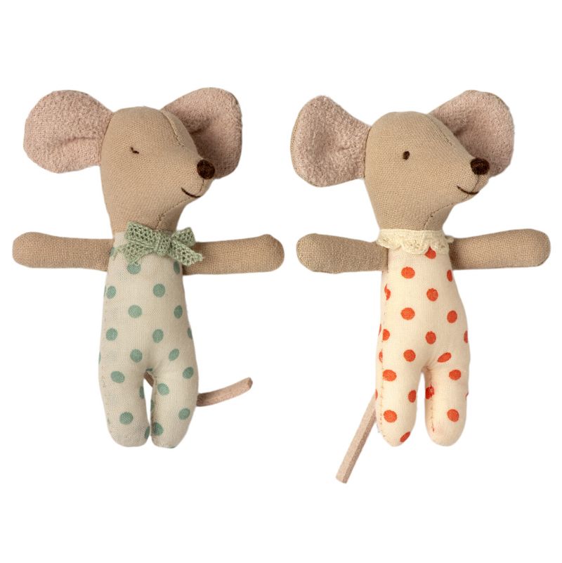 Baby Mice Twins in Matchbox Maïleg Maileg Ikaipaka jeux &