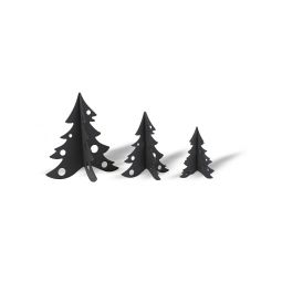 3 Sapins carton noir Agent PAPER Ikaipaka jeux & jouets Royan