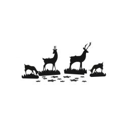 Famille Cerfs carton noir - IkaIpaka Royan