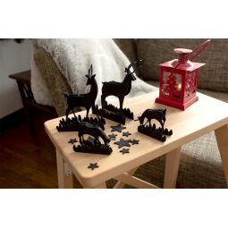 Famille Cerfs carton noir - IkaIpaka Royan