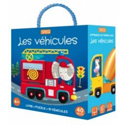 Q-BOX - LES VEHICULES puzzle 40 p Sassi Ikaipaka jeux & jouets