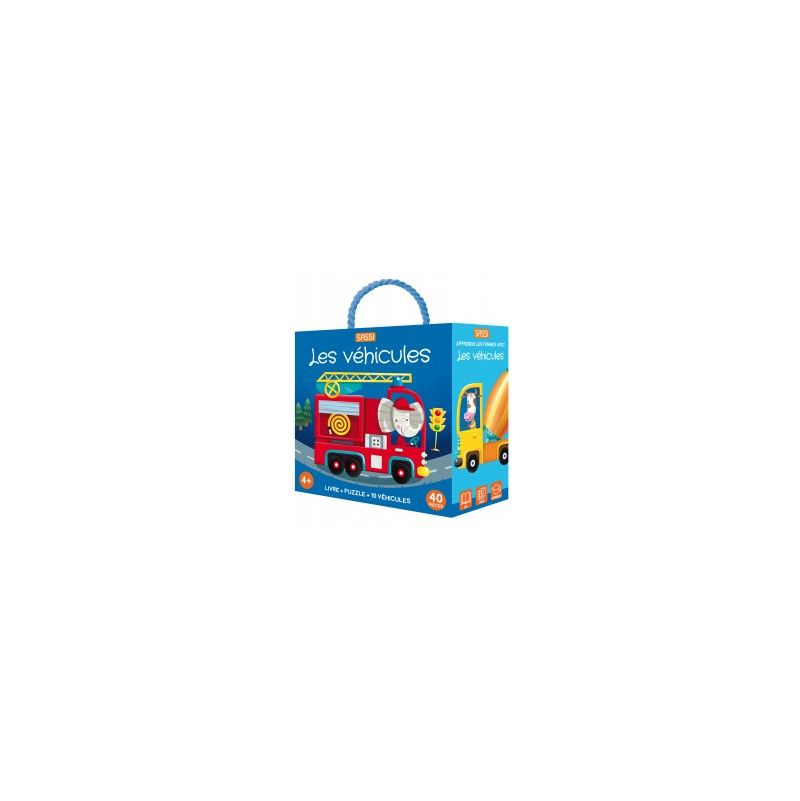 Q-BOX - LES VEHICULES puzzle 40 p Sassi Ikaipaka jeux & jouets