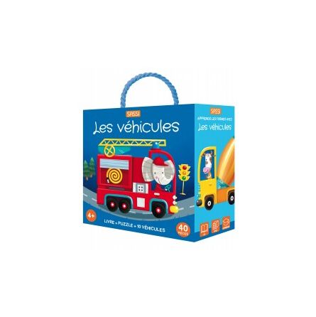 Q-BOX - LES VEHICULES puzzle 40 p Sassi Ikaipaka jeux & jouets
