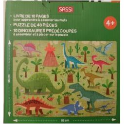 Q-Box Les Dinosaures puzzle 40p Sassi Ikaipaka jeux & jouets