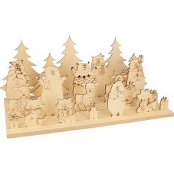 Plaque avec Déco Oursons de Noël Artemio Artemio Ikaipaka jeux