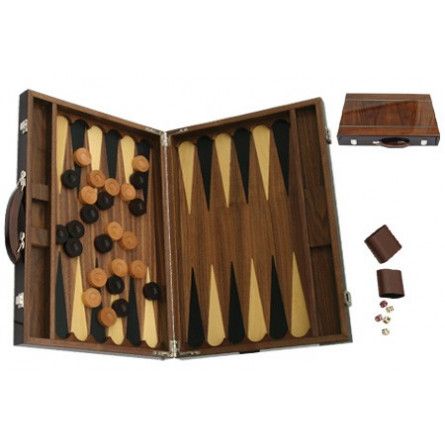 Backgammon bois marqueté luxe 46 cm Loisirs nouveaux Ikaipaka