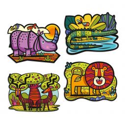 Coloriage velours Animaux de la savane - IkaIpaka Royan