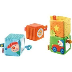 Cubes à empiler Gugusse Gustave Haba Ikaipaka jeux & jouets
