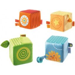 Cubes à empiler Gugusse Gustave Haba Ikaipaka jeux & jouets
