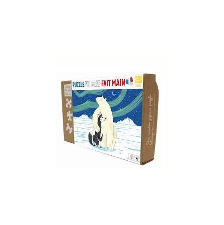 Puzzle Michèle Wilson 12p L'OURS ET LE HUSKY - IkaIpaka Royan