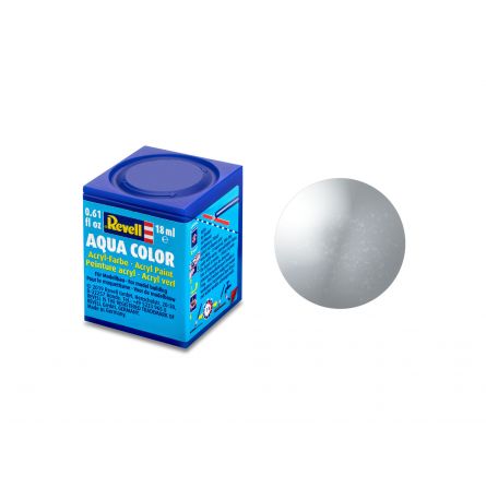 Peinture à Maquette 90 Aqua Color Argent Métal Revell REVELL