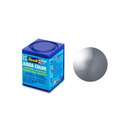 Peinture à Maquette 91 Aqua Color Gris acier métal Revell