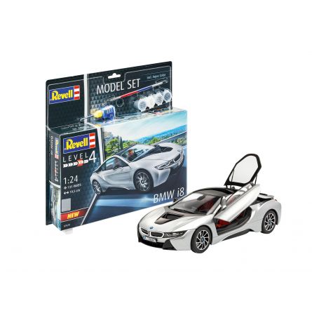 Maquette voiture Model Set BMW I8 1/24 REVELL Ikaipaka jeux &