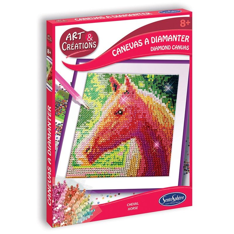 Art & Création Canevas à diamanter Cheval Sentosphere Ikaipaka