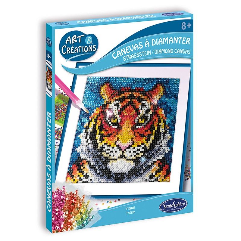 Art & Création Canevas à diamanter Tigre Sentosphere Ikaipaka