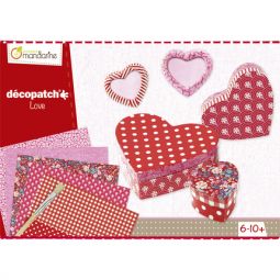 Boîte créative Love Décopatch Avenue Mandarine Ikaipaka jeux &