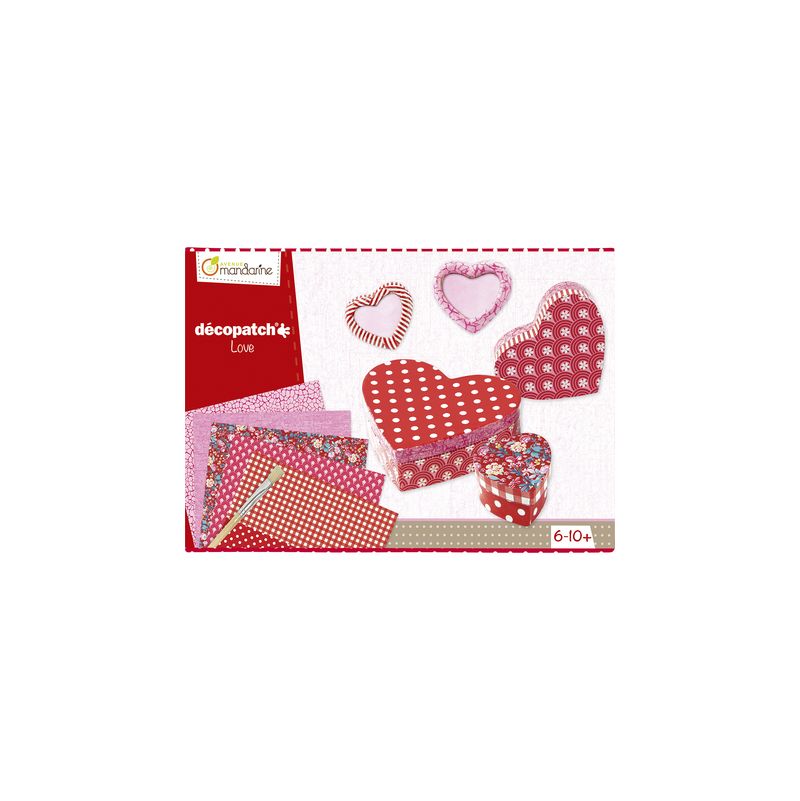 Boîte créative Love Décopatch Avenue Mandarine Ikaipaka jeux &