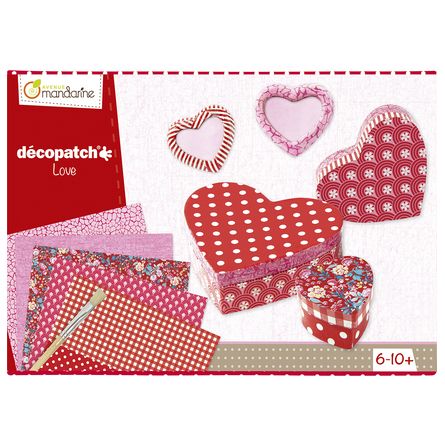 Boîte créative Love Décopatch Avenue Mandarine Ikaipaka jeux &