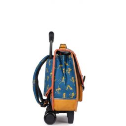 Cartable à roulettes 2C Blue Tiger Yogi Caméléon Caméléon