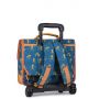 Cartable à roulettes 2C Blue Tiger Yogi Caméléon Caméléon