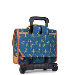 Cartable à roulettes 2C Blue Tiger Yogi Caméléon Caméléon