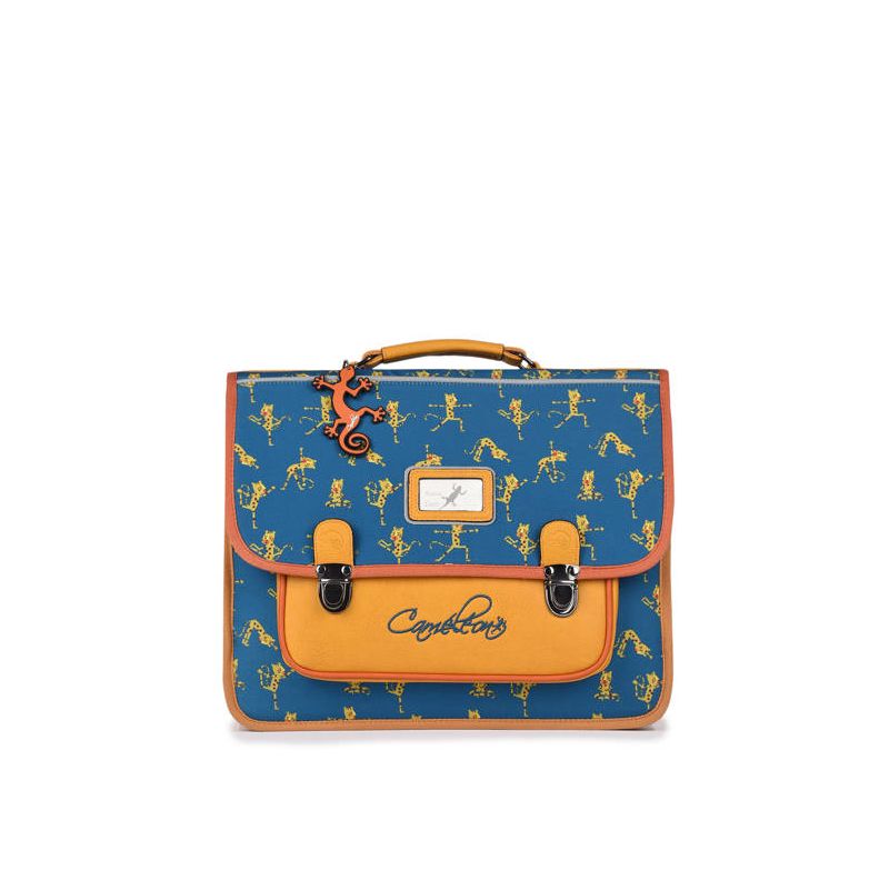 Cartable 2C 38cm Blue Tiger Yogi Caméléon Caméléon Ikaipaka