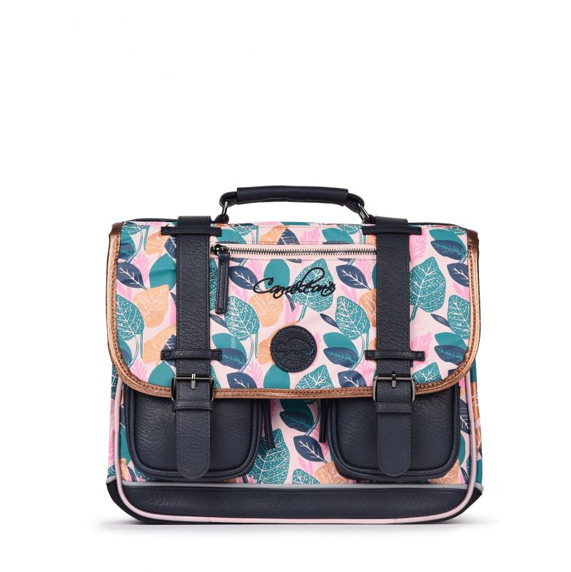 Cartable 2C 38cm Pink Leaf Caméléon Caméléon Ikaipaka jeux &