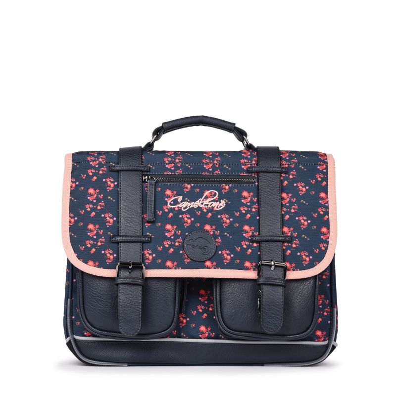 Cartable 2C 38cm Navy Blossom Caméléon Caméléon Ikaipaka jeux &