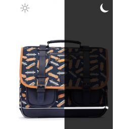 Cartable 2C 38cm Navy Skate Caméléon Caméléon Ikaipaka jeux &