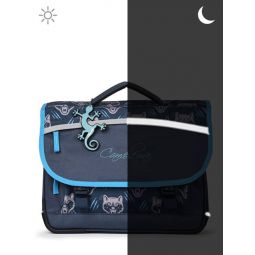 Cartable 2C 38cm Navy Wolf Caméléon Caméléon Ikaipaka jeux &