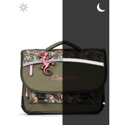 Cartable 2C 38cm Kaki Jungle Caméléon Caméléon Ikaipaka jeux &
