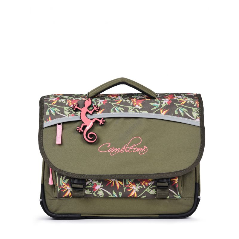 Cartable 2C 38cm Kaki Jungle Caméléon Caméléon Ikaipaka jeux &