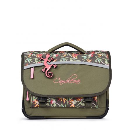 Cartable 2C 38cm Kaki Jungle Caméléon Caméléon Ikaipaka jeux &