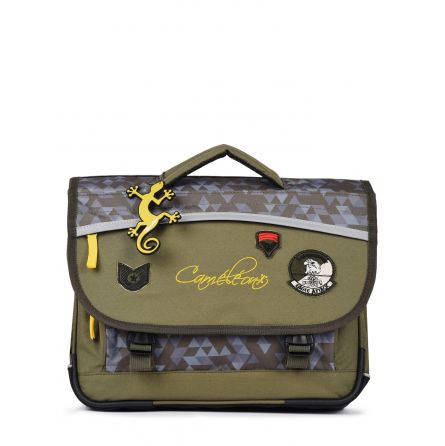 Cartable 2c 38cm Kaki Military Caméléon Caméléon Ikaipaka jeux