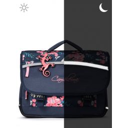 Cartable 2C 38cm Navy Trop Flow Caméléon Caméléon Ikaipaka jeux