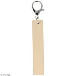 3 porte-clefs rectangles bois 20x100x5mm Artémio Artemio