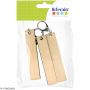 3 porte-clefs rectangles bois 20x100x5mm Artémio Artemio